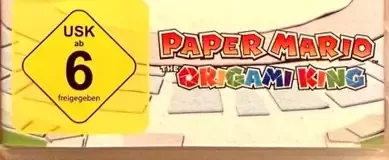 Paper Mario: The Origami King, the USK square on its front