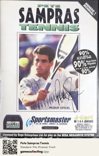 Pete Sampras Tennis Sega Mega Drive / Genesis, France box front