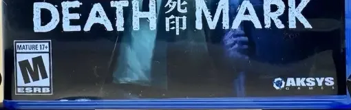 Death Mark, the ESRB box on its front