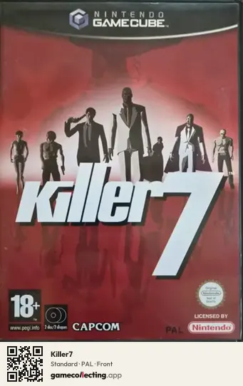 Killer7 Nintendo GameCube, PAL box front