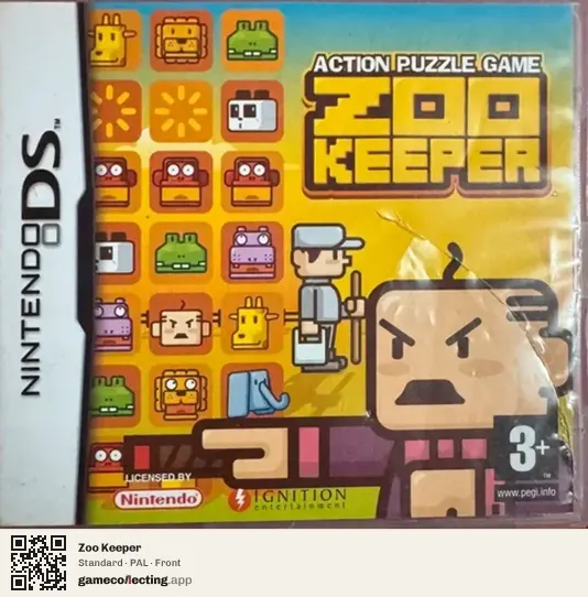 Zoo Keeper Nintendo DS, PAL box front