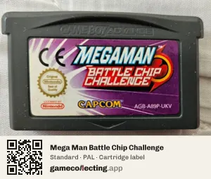 Mega Man Battle Chip Challenge Game Boy Advance, PAL cartridge label