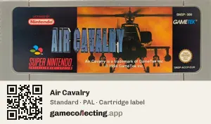 Air Cavalry Super Nintendo Entertainment System, PAL cartridge label