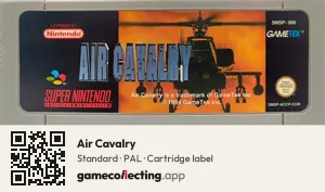 Air Cavalry Super Nintendo Entertainment System, PAL cartridge label