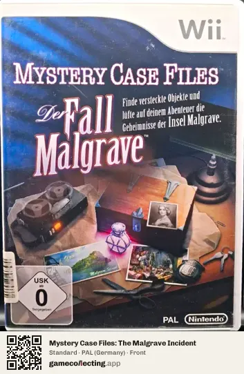 Mystery Case Files: The Malgrave Incident Nintendo Wii, Germany box front