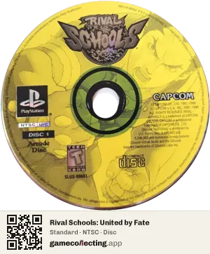 Rival Schools: United by Fate PlayStation, NTSC disc