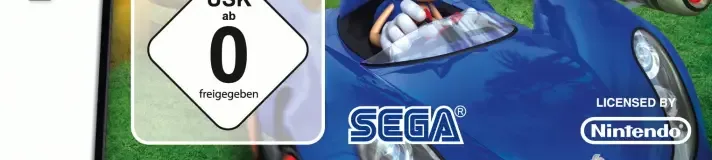 Sonic & Sega All-Stars Racing, the USK square on its front