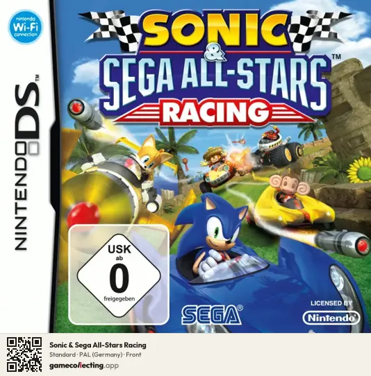 Sonic & Sega All-Stars Racing Nintendo DS, Germany box front