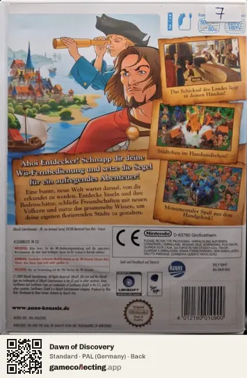 Dawn of Discovery Nintendo Wii, Germany box back