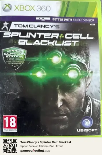 Tom Clancy's Splinter Cell: Blacklist Xbox 360, PAL box front