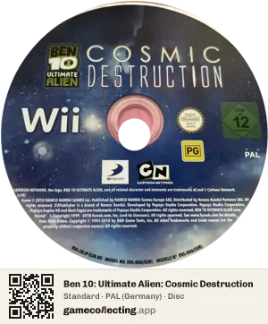 Ben 10: Ultimate Alien: Cosmic Destruction Nintendo Wii, PAL disc