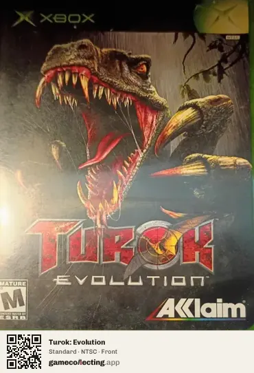 Turok: Evolution Xbox, NTSC box front