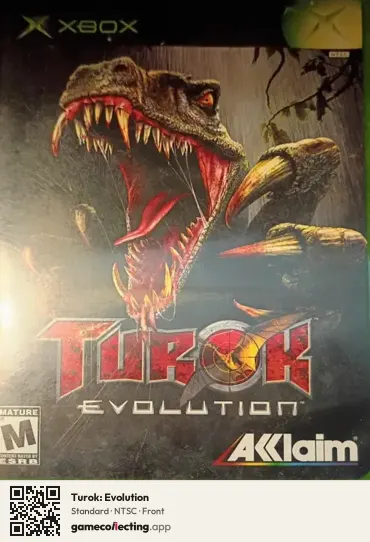Turok: Evolution Xbox, NTSC box front