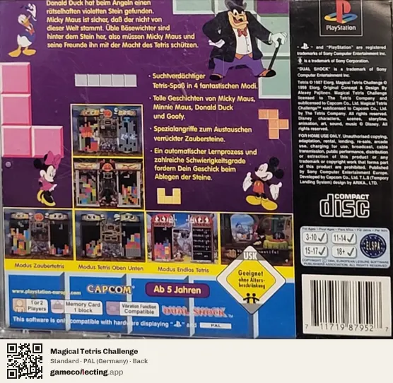 Magical Tetris Challenge PlayStation, Germany box back