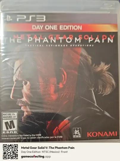 Metal Gear Solid V: The Phantom Pain PlayStation 3, Mexico box front