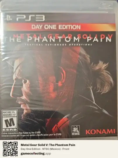 Metal Gear Solid V: The Phantom Pain PlayStation 3, Mexico box front