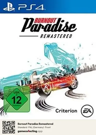 Burnout Paradise Remastered PlayStation 4, Germany box front