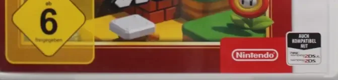 Super Mario 3D Land, the USK square on its front