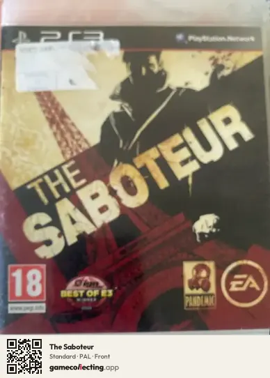 The Saboteur PlayStation 3, PAL box front