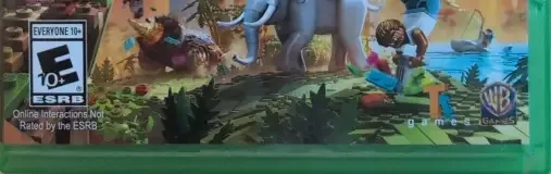 LEGO Worlds, the ESRB box on its front