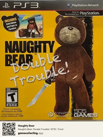 Naughty Bear PlayStation 3, NTSC box front