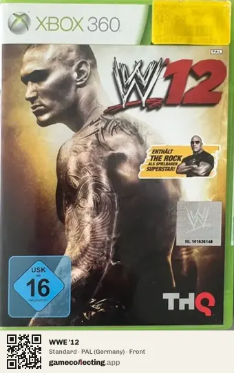 WWE '12 Xbox 360, Germany box front