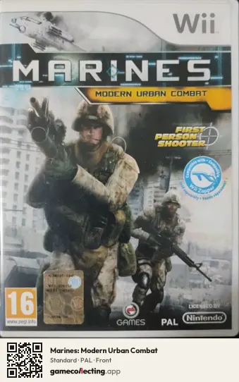 Marines: Modern Urban Combat Nintendo Wii, PAL box front