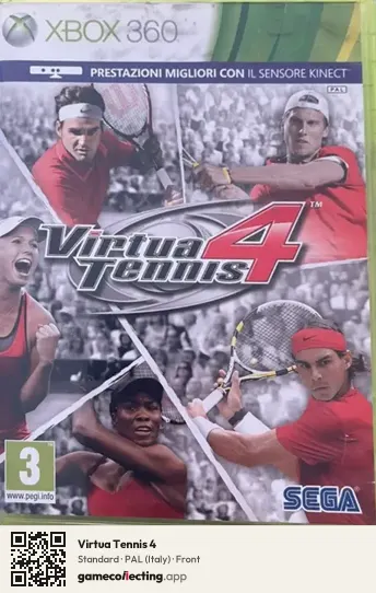 Virtua Tennis 4 Xbox 360, Italy box front