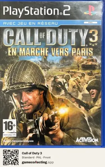 Call of Duty 3 PlayStation 2, PAL box front