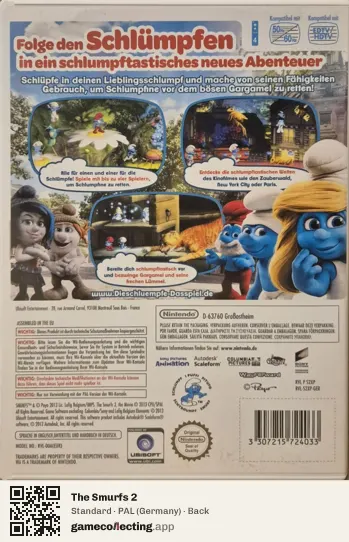 The Smurfs 2 Nintendo Wii, Germany box back