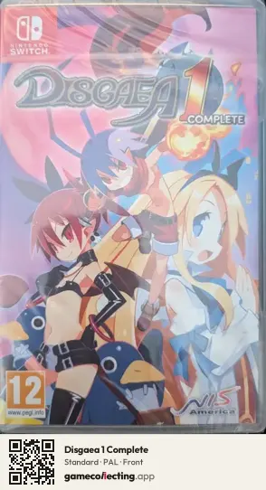 Disgaea 1 Complete Nintendo Switch, PAL box front