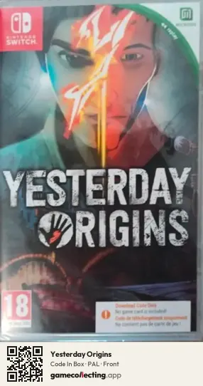 Yesterday Origins Nintendo Switch, PAL box front