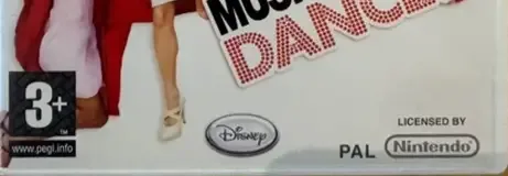 High School Musical 3: Senior Year Dance!, the PEGI square on its front