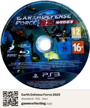 Earth Defense Force 2025 PlayStation 3, PAL disc