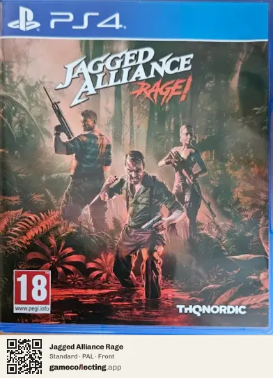 Jagged Alliance Rage PlayStation 4, PAL box front