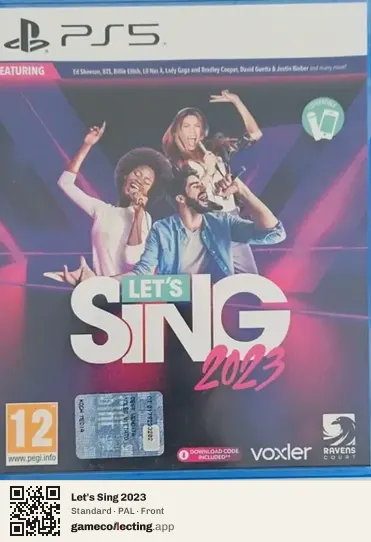 Let's Sing 2023 PlayStation 5, PAL box front