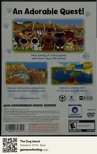 The Dog Island PlayStation 2, NTSC box back