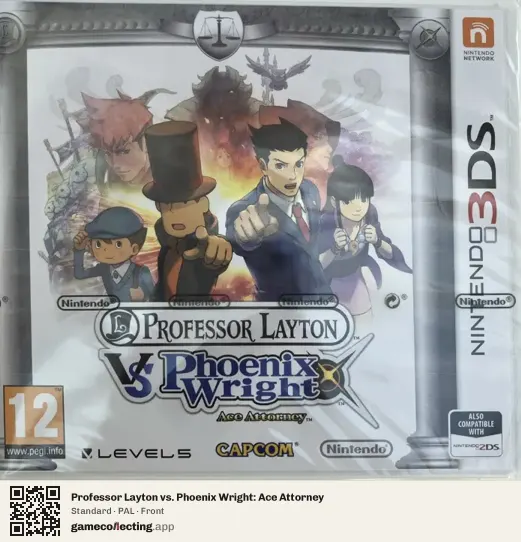 Professor Layton vs. Phoenix Wright: Ace Attorney Nintendo 3DS, PAL box front