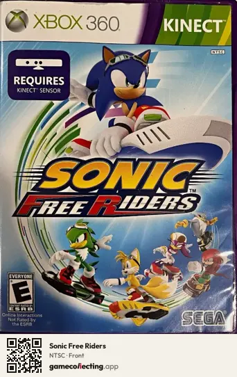 Sonic Free Riders Xbox 360, NTSC box front