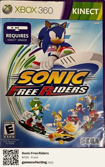 Sonic Free Riders Xbox 360, NTSC box front