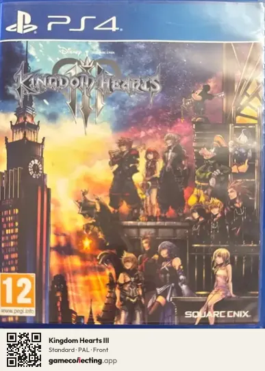 Kingdom Hearts III PlayStation 4, PAL box front