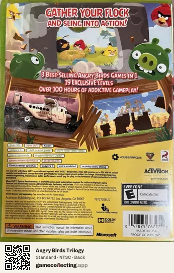 Angry Birds Trilogy Xbox 360, NTSC box back