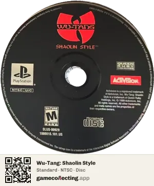 Wu-Tang: Shaolin Style PlayStation, NTSC disc