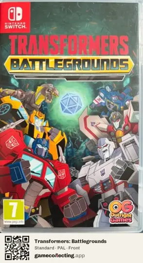 Transformers: Battlegrounds Nintendo Switch, PAL box front