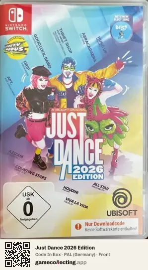 Just Dance 2026 Edition Nintendo Switch, Germany box front