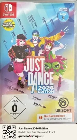 Just Dance 2026 Edition Nintendo Switch, Germany box front