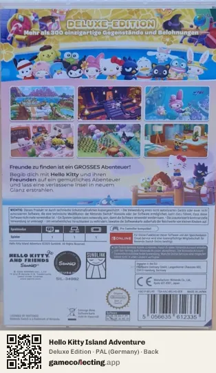 Hello Kitty Island Adventure Nintendo Switch, Germany box back