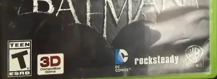 Batman: Arkham Asylum / Batman: Arkham City, the ESRB box on its front