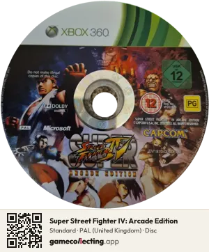 Super Street Fighter IV: Arcade Edition Xbox 360, PAL disc