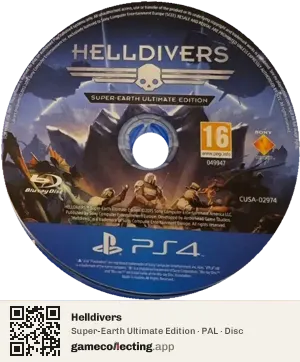 Helldivers PlayStation 4, PAL disc